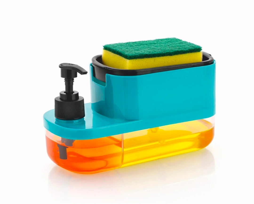 3 In 1 Soap Dispenser With Sponge Holder & Pump