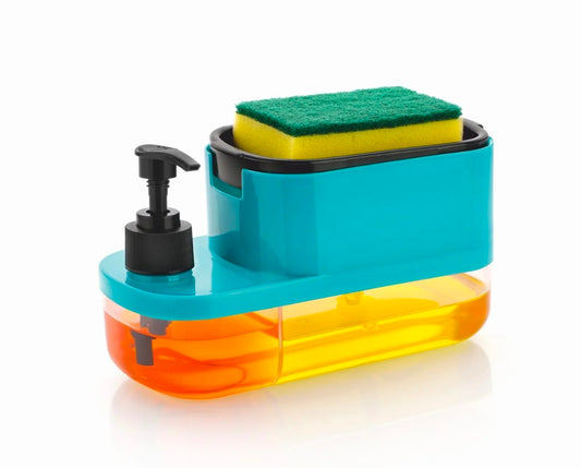 3 In 1 Soap Dispenser With Sponge Holder & Pump