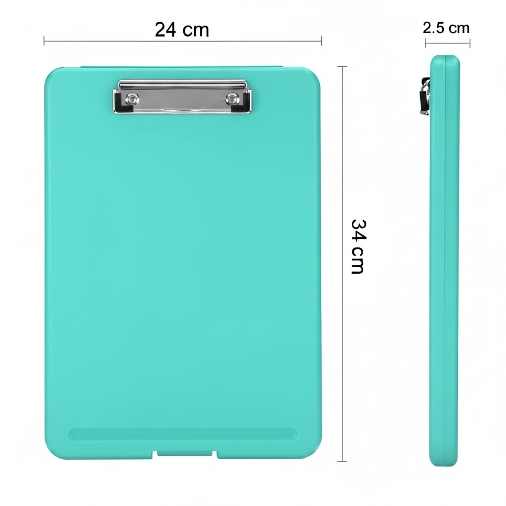 A4 Clip Pad / Clipboard with Storage Case – Keep Your Documents Safe, Secure & Always Organized