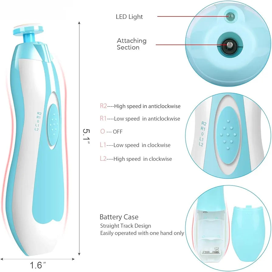 Baby Nail Trimmer – Safe, Silent & Gentle Nail Cutter for Newborns, Infants & Kids