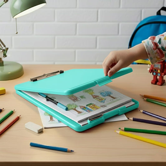 A4 Clip Pad / Clipboard with Storage Case – Keep Your Documents Safe, Secure & Always Organized