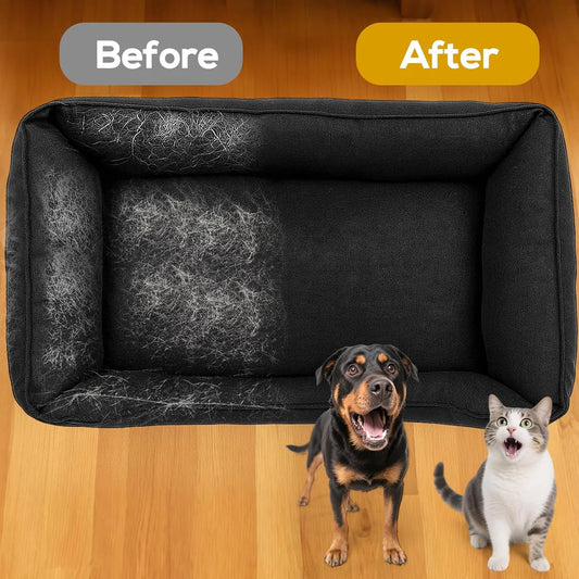 Pet Hair Remover Gloves – Electrostatic, Reusable Cat & Dog Hair Removal Tool for Sofa, Carpet & Furniture